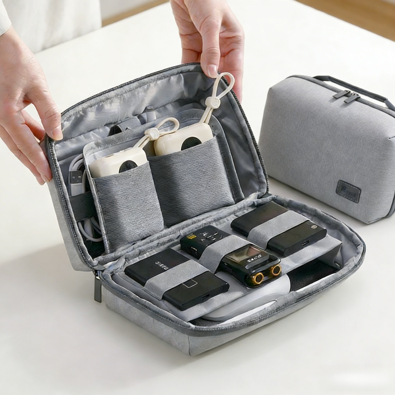 Tech Accessories Organizer Pouch - 1 Buah Tas Travel Organizer Elektronik,