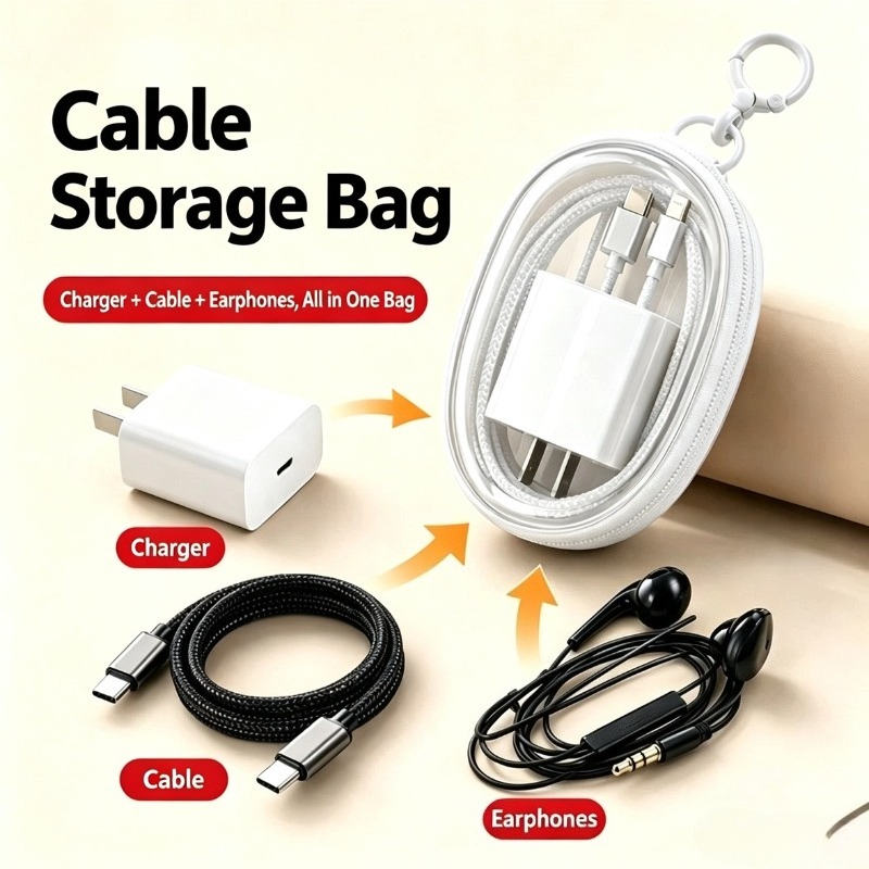 Tas Penyimpanan Kabel Data Tah - Travel Cable Organizer ulasan dan harga