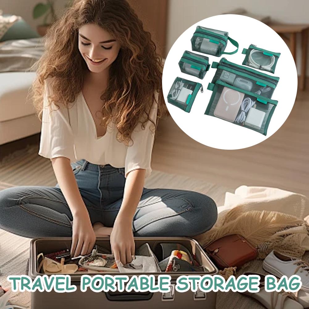 6 Buah Set Tas Penyimpanan Rit - Travel Cable Organizer ulasan dan harga