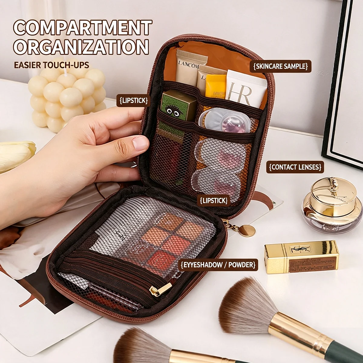Kantong Kosmetik Transparan Po - Travel Cable Organizer ulasan dan harga